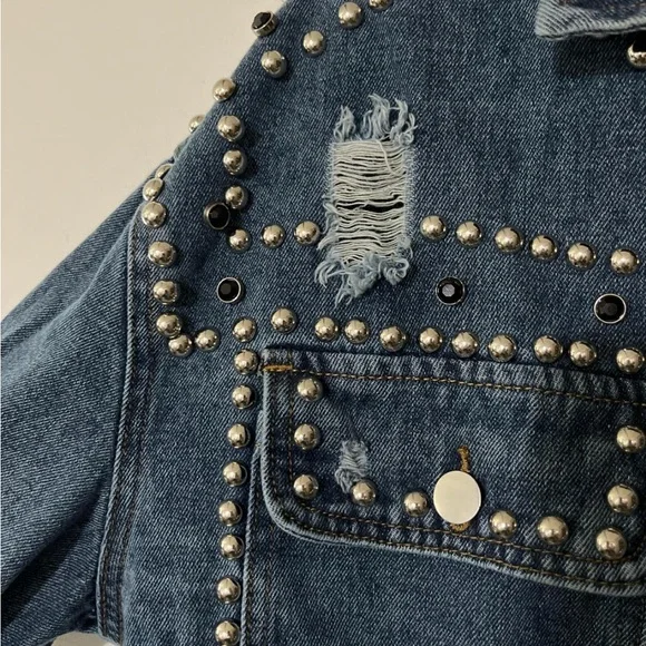 Gimmicks by BKE Blue Studded Jean Jacket - Picture 2 of 3
